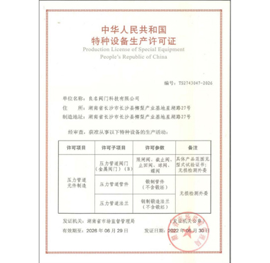 良名閥門_技術(shù)認(rèn)證